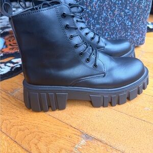 Brand new never worn Shein Black Chunky Combat Boots